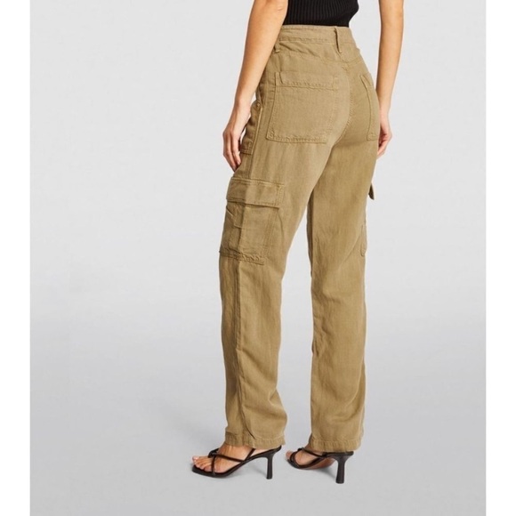 MOTHER The Private Cargo Sneak Jeans Size 32 in Olive Green - Picture 4 of 13